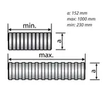Potrubí flexo Al – Ø 150 x 300 – 1000 mm 0610