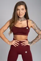 Gym Glamour Podprsenka bezešvá Bordo Melange, XS, bordo