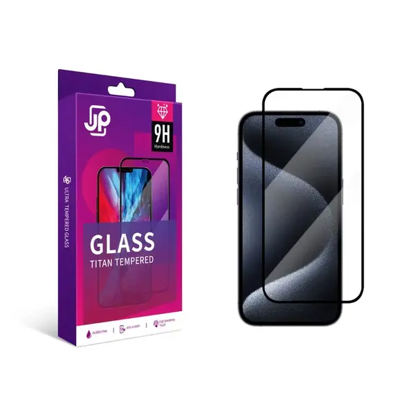 JP Titan extra odolné tvrzené sklo, iPhone 17 Pro Max / 18 Pro Max, černé