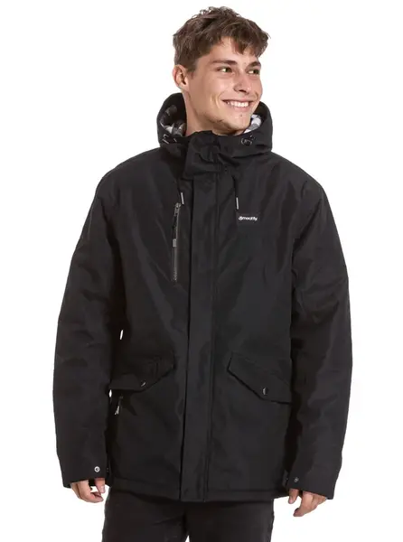 Meatfly pánská zimní bunda Nils Parka Black | Černá | Velikost XL