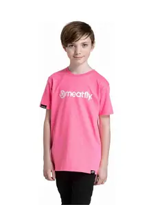 Meatfly dětské tričko Bart Neon Pink | Růžová | Velikost 146 | 100% bavlna