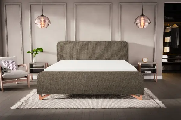 Postel Flamingo - 180 cm - bez matrace Rozměr: 180 x 200 cm, látka: Enjoy Me 21 - Desert Taupe