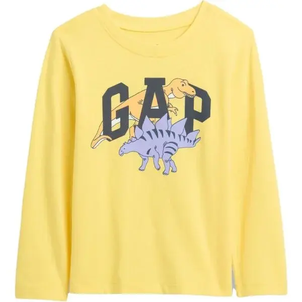 GAP V-AUG BF LS GR T Detské tričko, žltá, veľkosť 2Y