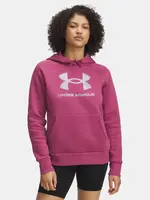 Dámská mikina Under Armour UA Rival Flc Shimmer Hdy-RED - Dámské