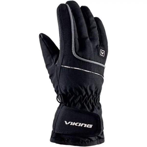 Viking KEVIN Detské lyžiarske rukavice, čierna, veľkosť