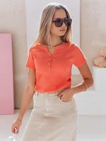 Bluzka damska one size prążkowana KISS LOOK różowa Dstreet