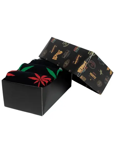 Meatfly pánské ponožky Ganja Black Gift Pack | Mnohobarevná | Velikost S/M