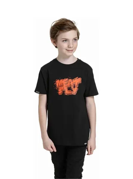 Meatfly dětské tričko Rock Black | Černá | Velikost 146 | 100% bavlna