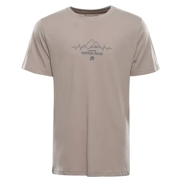 Pánské triko z organické bavlny alpine pro termes 3 béžová xl