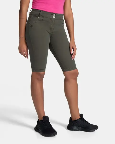 Dámské jeansové šortky kilpi pariva-w tmavě zelená 36