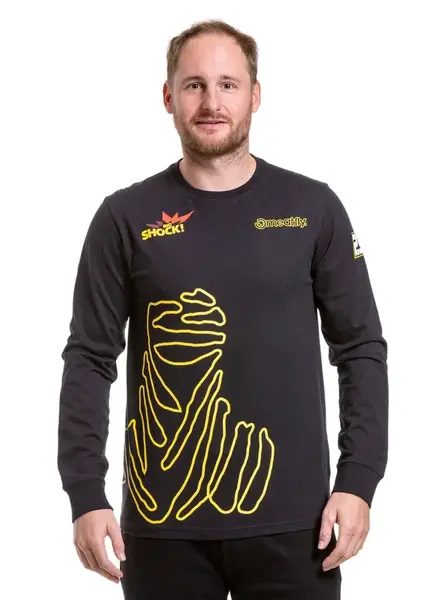 Meatfly pánské tričko s dlouhým rukávem Dakar Beduin Black | Černá | Velikost XXL | 100% bavlna