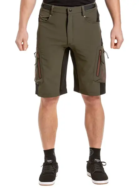 Meatfly pánské bike šortky Duke Olive | Zelená | Velikost L