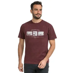 Bushman Pánske tričko Dalvik, burgundy M