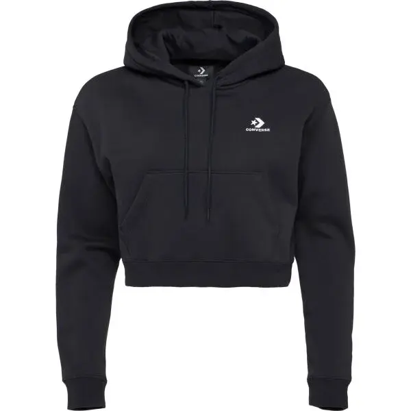 Converse STAR CHEVRON HOODIE Dámska mikina, čierna, veľkosť