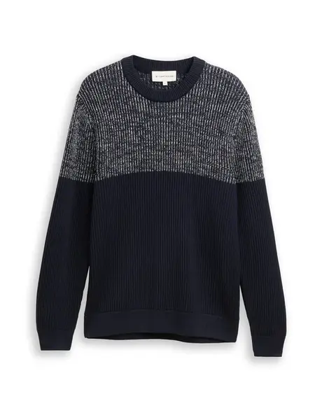 TOM TAILOR Sveter  námornícka modrá / modrá melírovaná