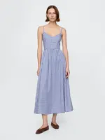 GAP Lněné maxi šaty - Dámské