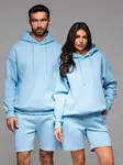 Ombre Unisex sweatshirt with hood and pockets - blue
