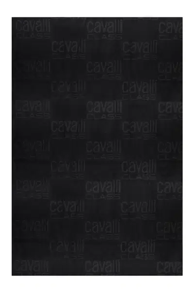 CAVALLI CLASS MEN'S BEACH TOWEL BLACK