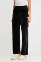 Tepláky HUGO VELVET long pant dámské, černá barva, 50549812