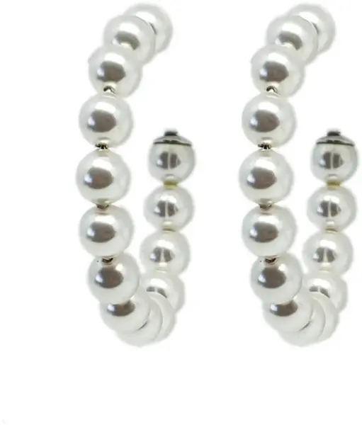 Oliver Weber Elegantní náušnice kruhy z perel Pearl Hoop 22921