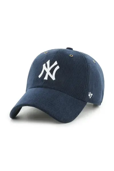 Bavlněná baseballová čepice 47 brand MLB New York Yankees tmavomodrá barva, B-TCDCU17IWS-NY