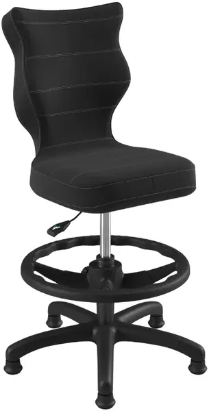 ENTELO Detská stolička Petit Black 4 HC+F s oporným kruhom, čierna Velvet 17