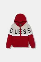 Detský bavlnený kardigan Guess