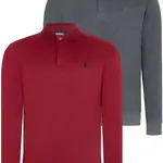 DOUBLE SET V4007 DEWBERRY MEN'S SWEATSHIRT-BURGUNDY-ANTHRACITE