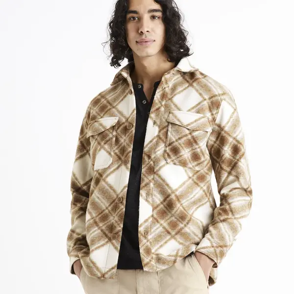 Ľahké bundy pre mužov Celio - hnedá, krémová, béžová