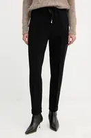 Kalhoty Liviana Conti dámské, černá barva, high waist, CNTI86