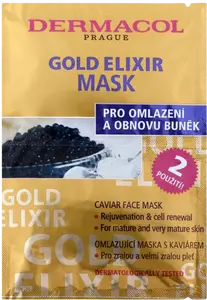 DERMACOL Gold Elixir jednorázová maska 2 x 8 g
