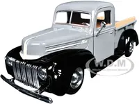 1942-47 Ford "Jailbar" Pickup Truck Gray and Black "Timeless Legends" Series 1/24 Diecast Model Car by Motormax
