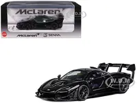 McLaren Senna GTR Black and Carbon 1/64 Diecast Model Car by CM Model