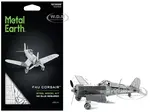 Model Kit Vought F4U Corsair Fighter Aircraft "United States Navy" (Moderate Difficulty) Steel Model by Metal Earth