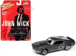 1969 Ford Mustang Mach I Gray Metallic with Black Stripes "John Wick" (2014) Movie "Pop Culture" 2024 Release 2 1/64 Diecast Model Car by Johnny Ligh