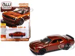 2021 Dodge Challenger SRT Super Stock Sinamon Stick Orange Metallic "Modern Muscle" Series 1/64 Diecast Model Car by Auto World
