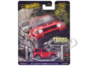 Mitsubishi Pajero Evolution RHD (Right Hand Drive) Red "Terra Trek" Series Diecast Model Car by Hot Wheels