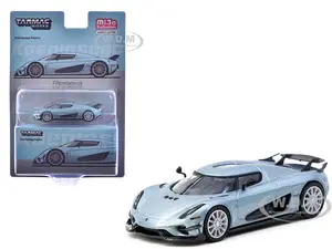 Koenigsegg Regera Light Blue Metallic "Global64" Series 1/64 Diecast Model by Tarmac Works