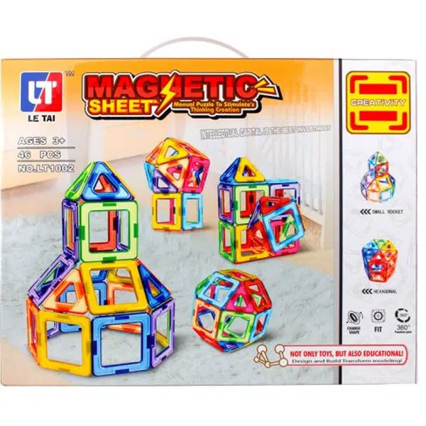 Magnetická stavebnica Magnetic Sheet 46