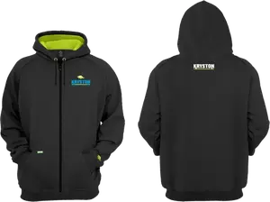 Kryston mikina čierna zipper - m