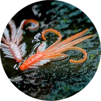 Redbass gumová nástraha nymfa orange/silver uv - xl 130 mm