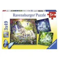 Ravensburger Puzzle Krásni jednorožci 3 x 49 dielikov