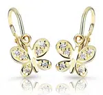 Cutie Jewellery Zlaté detské náušnice C2748-10-X-1 biela