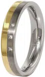 Boccia Titanium Snubný titánový prsteň s diamantmi 0129-04 58 mm