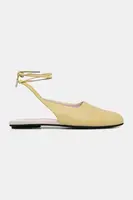 Kožené balerínky Calvin Klein BALLERINA SLING BACK LTH