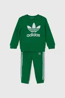 Detská tepláková súprava adidas Originals CREW SET zelená farba, IX5153