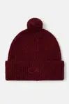 Vlnená čiapka Calvin Klein bordová farba, vlnená, K60K612586