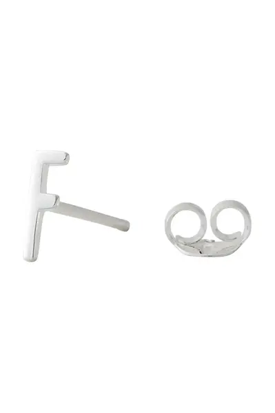 Strieborná náušnica Design Letters