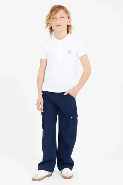 Detská bavlnená polokošeľa Guess