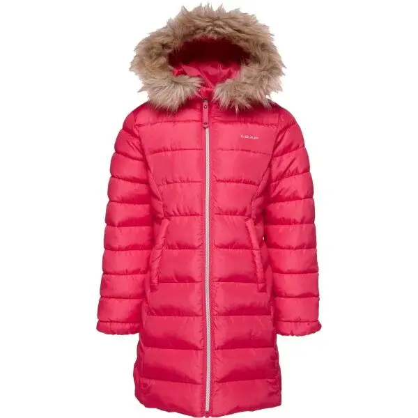 LOAP INDALA Dívčí zimní kabát, růžová, velikost 146-152